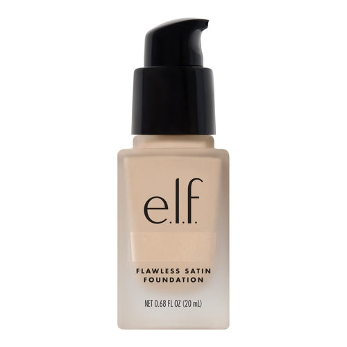 e.l.f. Flawless Satin Foundation bottle on a white background