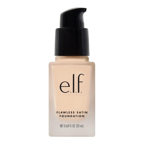 e.l.f. Flawless Satin Foundation bottle on a white background