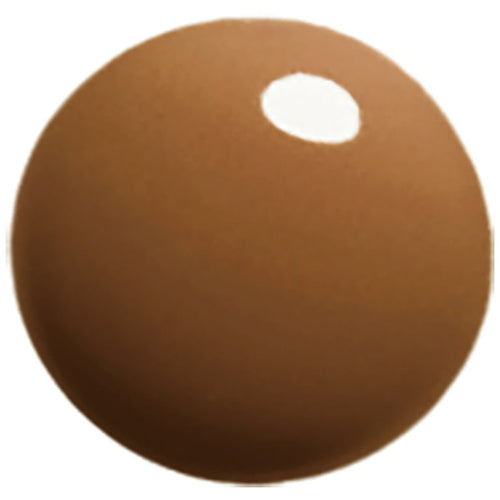 Brown sphere with a white center on a white background