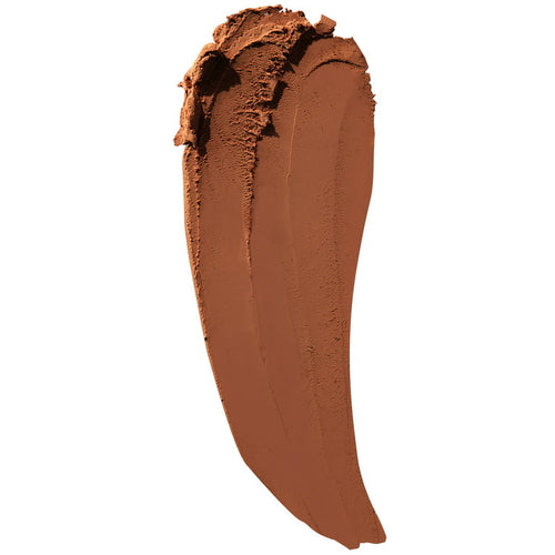 Brown makeup swatch on a white background