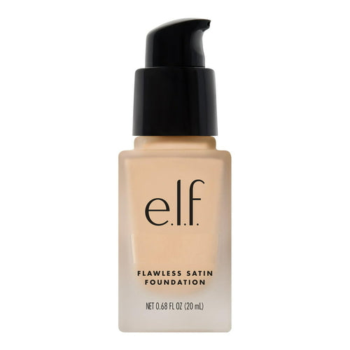 e.l.f. Flawless Satin Foundation bottle on a white background