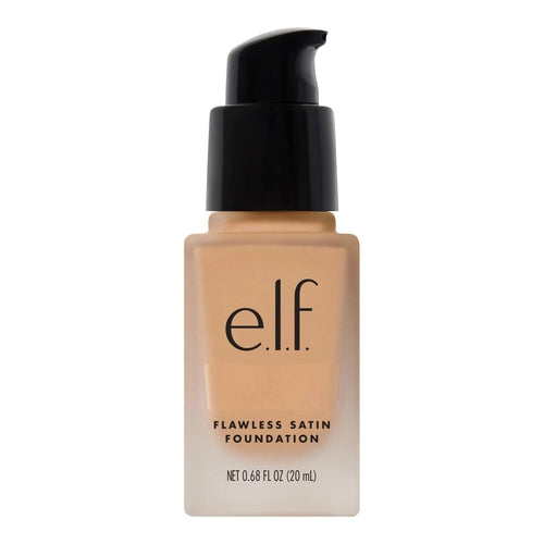 e.l.f. Flawless Satin Foundation bottle on a white background