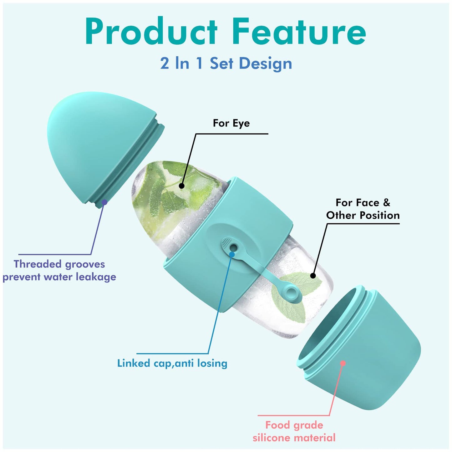 Cryo Calm Ice Therapy Facial Tool - size view