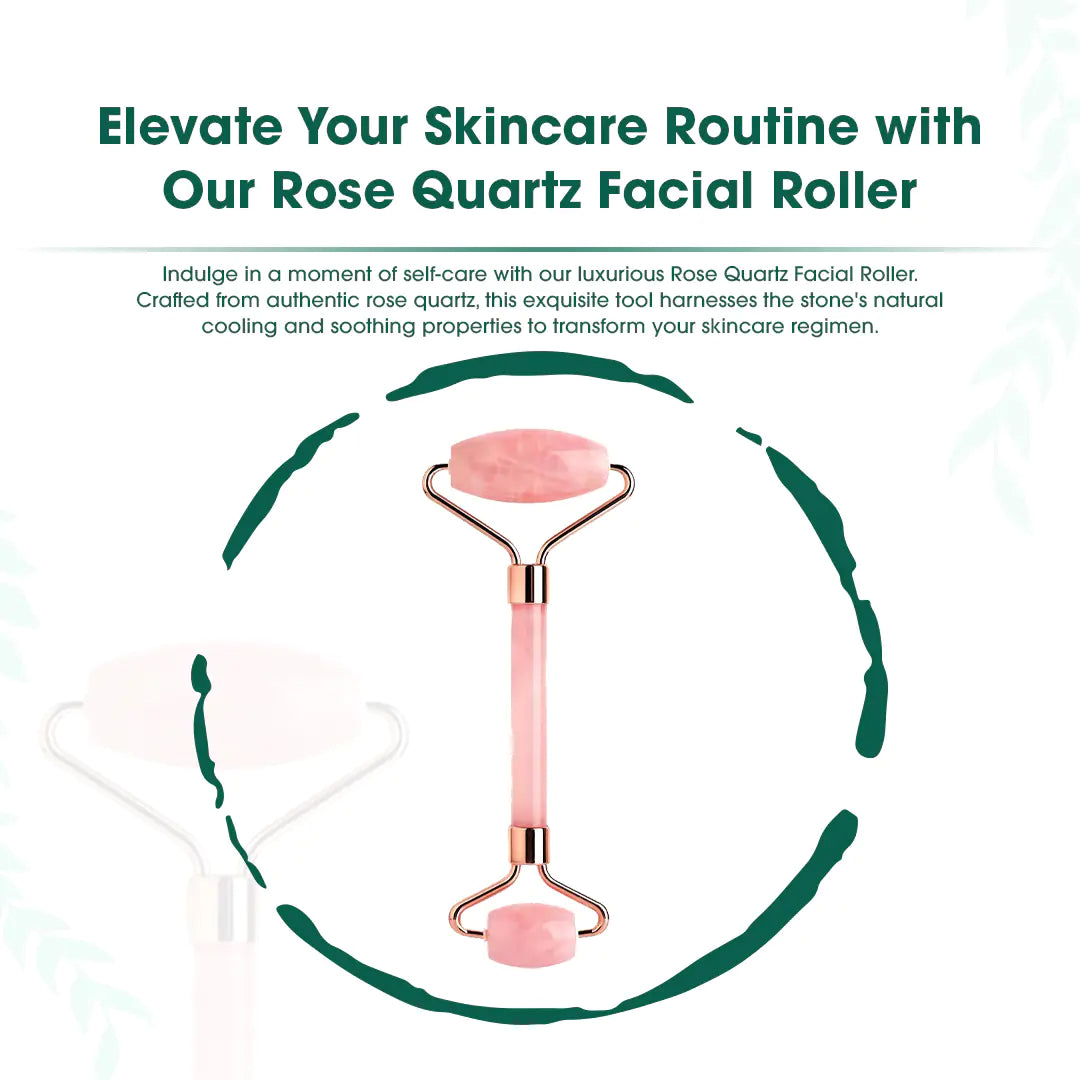 Glow Up Rose Quartz Face Roller - ShineFree Skin | Radiant Skincare Tools for Glowing Skin